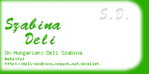 szabina deli business card